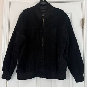 Aladdin Las Vegas Vintage Suede Bomber Jacket Black Collector's item size L